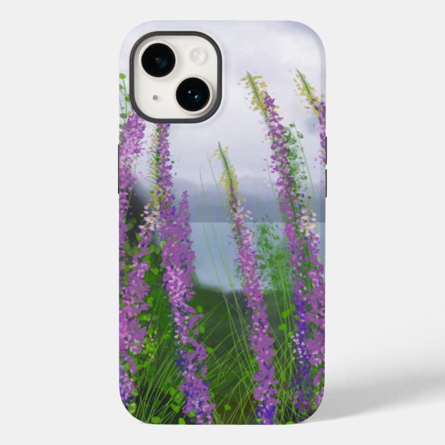 Hübsche Lupine-Blume am See Case-Mate iPhone Hülle (Rückseite)