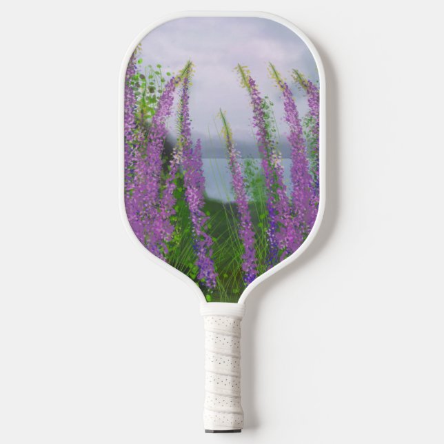Hübsche Lupine-Blume am See Pickleball Schläger (Vorderseite)