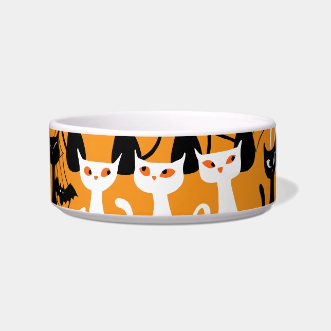 Hübsche, lustige Halloween Katzen Schwarz-weiß ora Napf (Vorderseite)