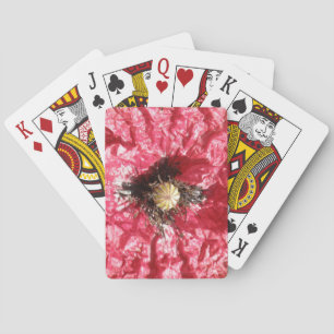 Hübsche Macro-Spielkarten für Rote Mohn-Blume Spielkarten