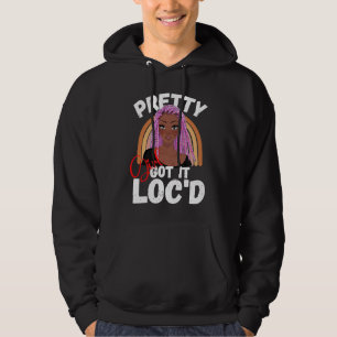 Hübsche Mädchen haben lokalisiertes Haar Melanin A Hoodie