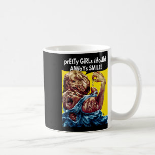Hübsche Mädchen sollten immer lächeln! Aufkleber Kaffeetasse