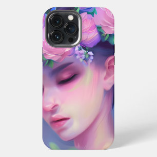 Hübsche Mädchenblumen im Haar Ätherische Kunst iPhone 13 Pro Max Hülle