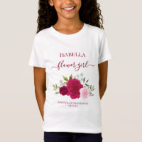 Hübsche Magenta-Rosa Rosen Blumenmädchen-Geschenk