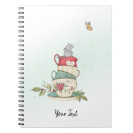 Hübsche Mäuse in Aquarellfarbe, benutzerdefiniert  Notizblock