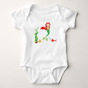 Hübsche Meerjungfrau und Baby Bodysuit Tutu Strampler
