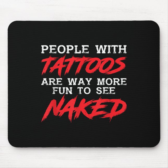 Hübsche Menschen mit Tattoos _ Tattoooot eingetauc Mousepad (Vorne)