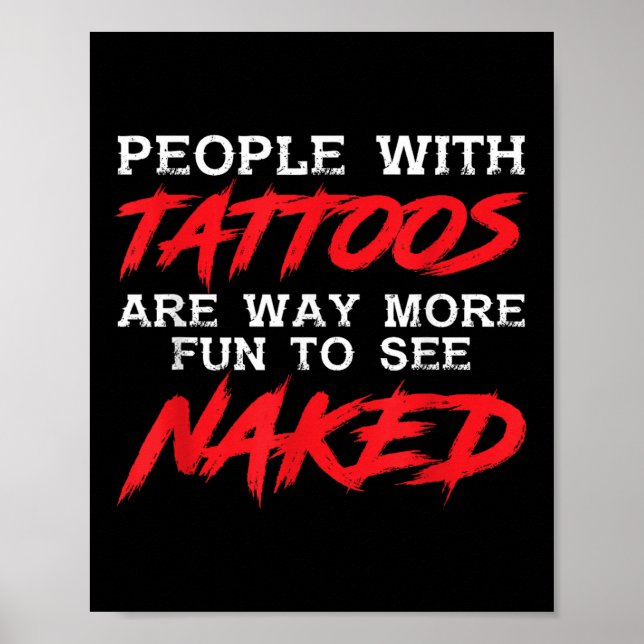 Hübsche Menschen mit Tattoos _ Tattoooot eingetauc Poster (Vorne)