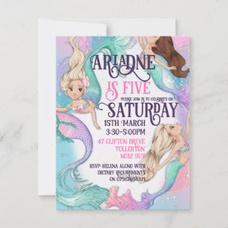 Hübsche Mermaids Einladungen