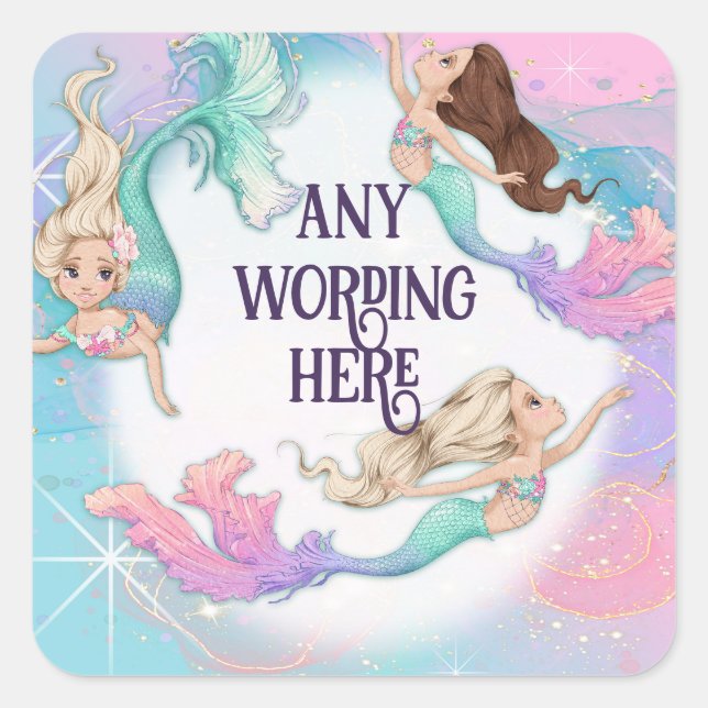 Hübsche Mermaids Stickers (Vorderseite)