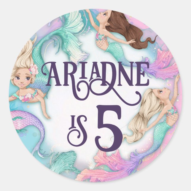 Hübsche Mermaids Stickers (Vorderseite)