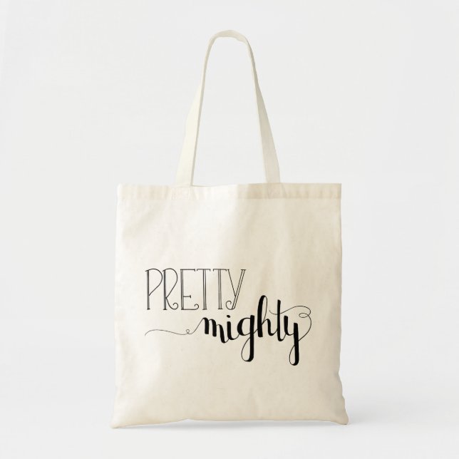 Hübsche Mighty Hand Letter Tote Bag Tragetasche (Vorne)