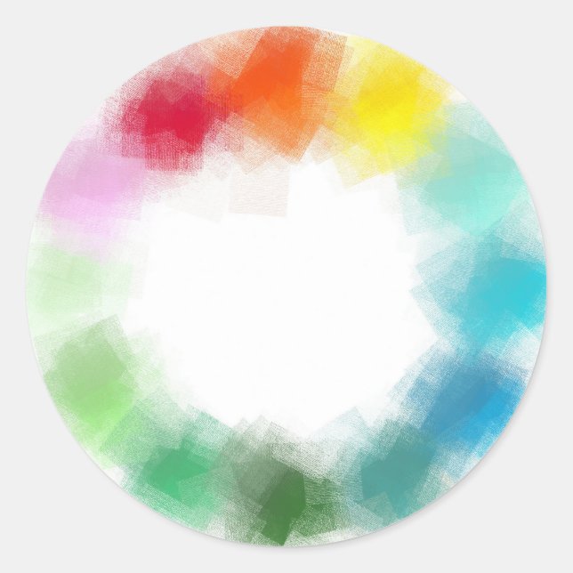 Hübsche, moderne, Abstrakte Blindvorlage Runder Aufkleber (Vorderseite)