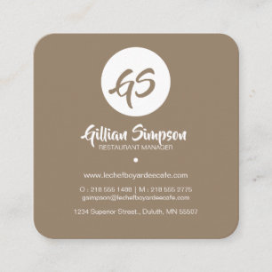 Hübsche moderne Blumen-Muster-Geschäfts-Karte Quadratische Visitenkarte