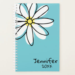 Hübsche moderne Doodle Daisy Trendiges Design Planer