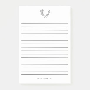 Hübsche moderne, elegante handgezeichnete Bouquet  Post-it Klebezettel