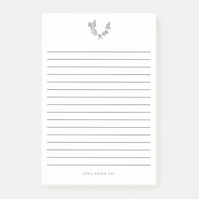 Hübsche moderne, elegante handgezeichnete Bouquet  Post-it Klebezettel (Vorderseite)