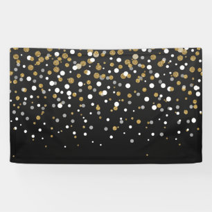 Hübsche moderne Imitate Gold Glitzer Confetti Banner
