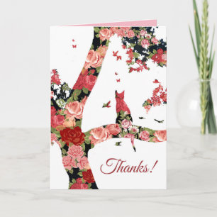 Hübsche moderne Minimalistische Abstrakte Chat-Dan Dankeskarte