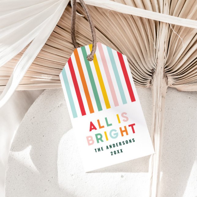 Hübsche moderne minimalistische Weihnachtszeit Geschenkanhänger (Von Creator hochgeladen)