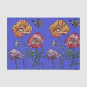 Hübsche Mohnblume Blume Blumenmuster Wasserfarbe Seidenpapier