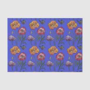 Hübsche Mohnblume Blume Blumenmuster Wasserfarbe Seidenpapier