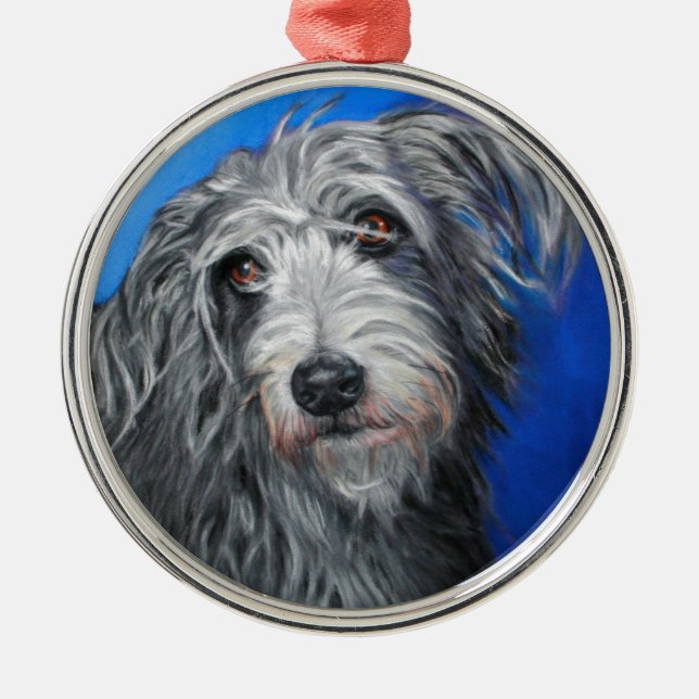 "Hübsche Mohnblume" - Lurchermädchen Ornament Aus Metall (Vorne)