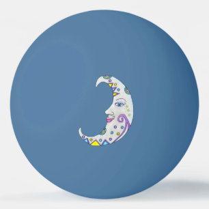 Hübsche Moon-Gesicht Abstrakte Formen Tischtennisball