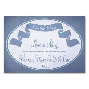 Hübsche Multifunktionsband-Bunco-Tischkarte Nr. 2 Tischnummer