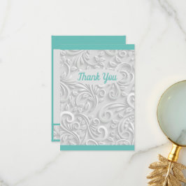 Hübsche Münzgrün Dankeskarte