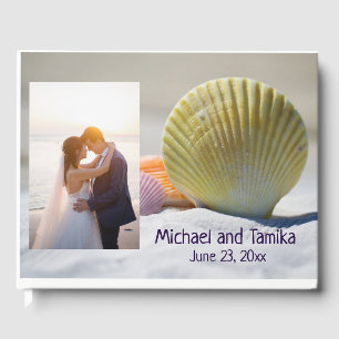 Hübsche Muscheln im Gästebuch von Beach Wedding
