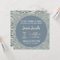 Hübsche Muster Babyduscheinladung