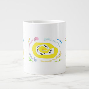 Hübsche Muster der niedlichen gelben Blume Jumbo-Tasse