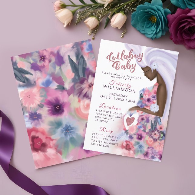 Hübsche Mutter als Blumendusche Einladung (Pretty Mother To Be Floral Baby Shower Invitation)