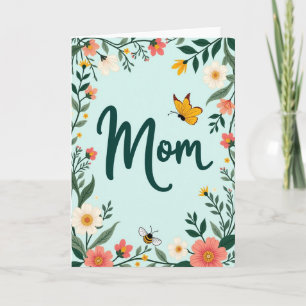 Hübsche Mutter-Blumenkunstkarte Karte