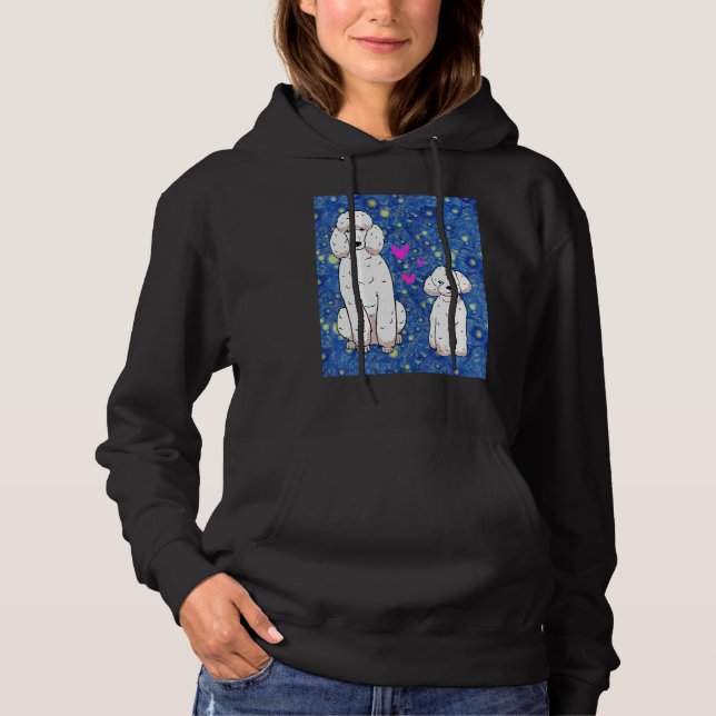 Hübsche Mutter Poodles Hund Poodle Farbe Hoodie (Vorderseite)
