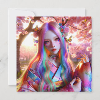 Hübsche mystische Ätherische Frau mit Schmetterlin