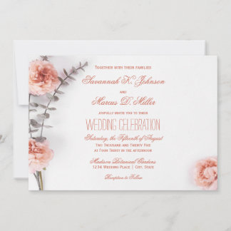 Hübsche Nelkenblüten Blumen Floral Einladung