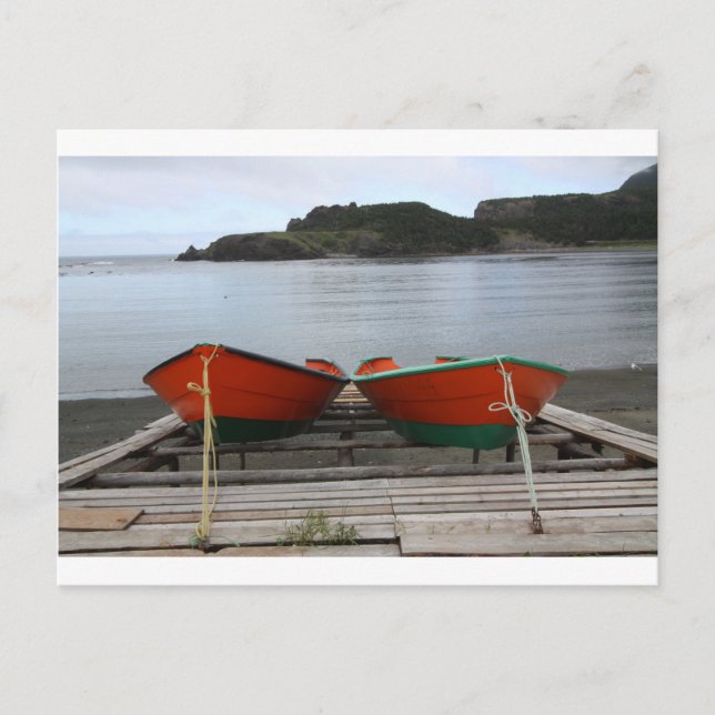 Hübsche Neufundland-Boote Postkarte (Vorderseite)