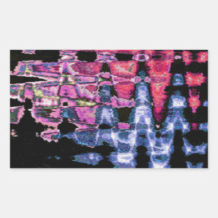 Hübsche Niedliche Lila Asche Grau- und Schwarzwass Rechteckiger Aufkleber