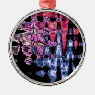 Hübsche Niedliche Lila Asche Grau- und Schwarzwass Silbernes Ornament