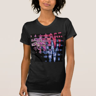 Hübsche Niedliche Lila Asche Grau- und Schwarzwass T-Shirt