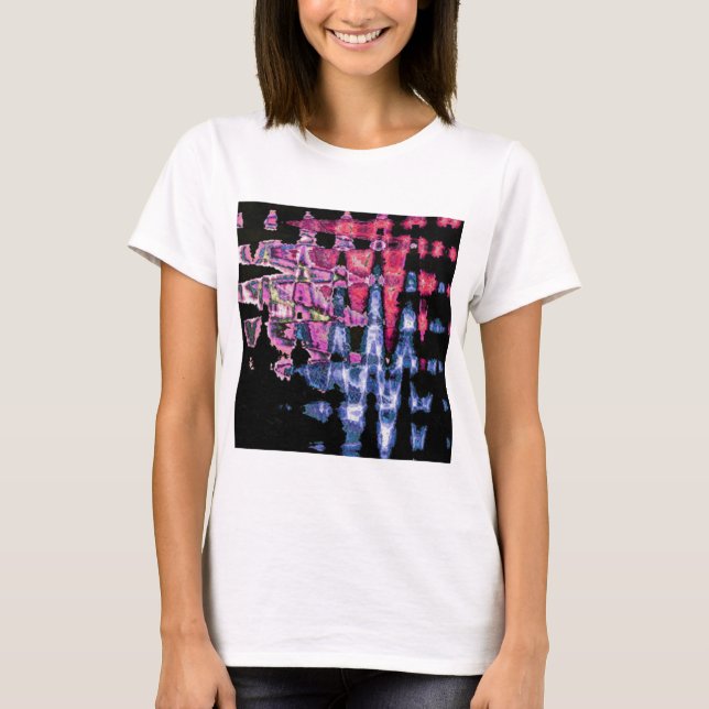 Hübsche Niedliche Lila Asche Grau- und Schwarzwass T-Shirt (Vorderseite)