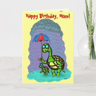 Hübsche niedliche Schildkröten Happy Birthday, Mam Karte