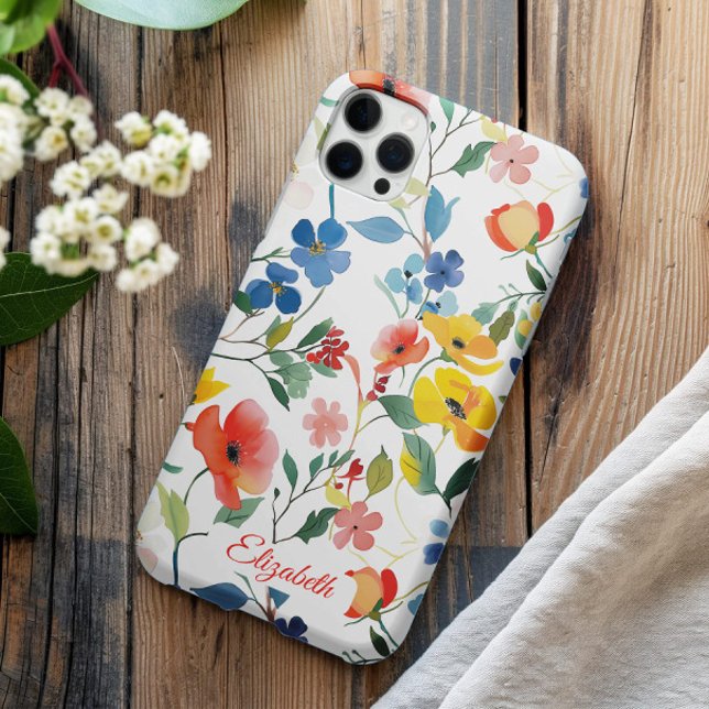 Hübsche, Niedliche Wasserfarben Ditsy-Blume Case-Mate iPhone Hülle (Von Creator hochgeladen)