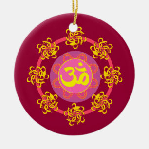 Hübsche Om-Symbolschmuck Keramikornament