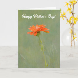 Hübsche Orange Blume Art Mother Day Card Karte