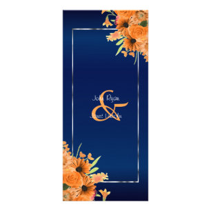 Hübsche Orange-Blume über Navy Blue - Programm