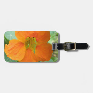 Hübsche Orange Nasturtium Blume Custom Luggage Tag Gepäckanhänger