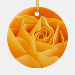 Hübsche Orange-Rose Keramik Ornament